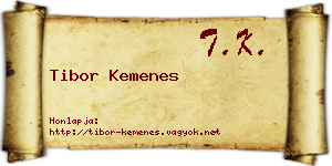 Tibor Kemenes névjegykártya